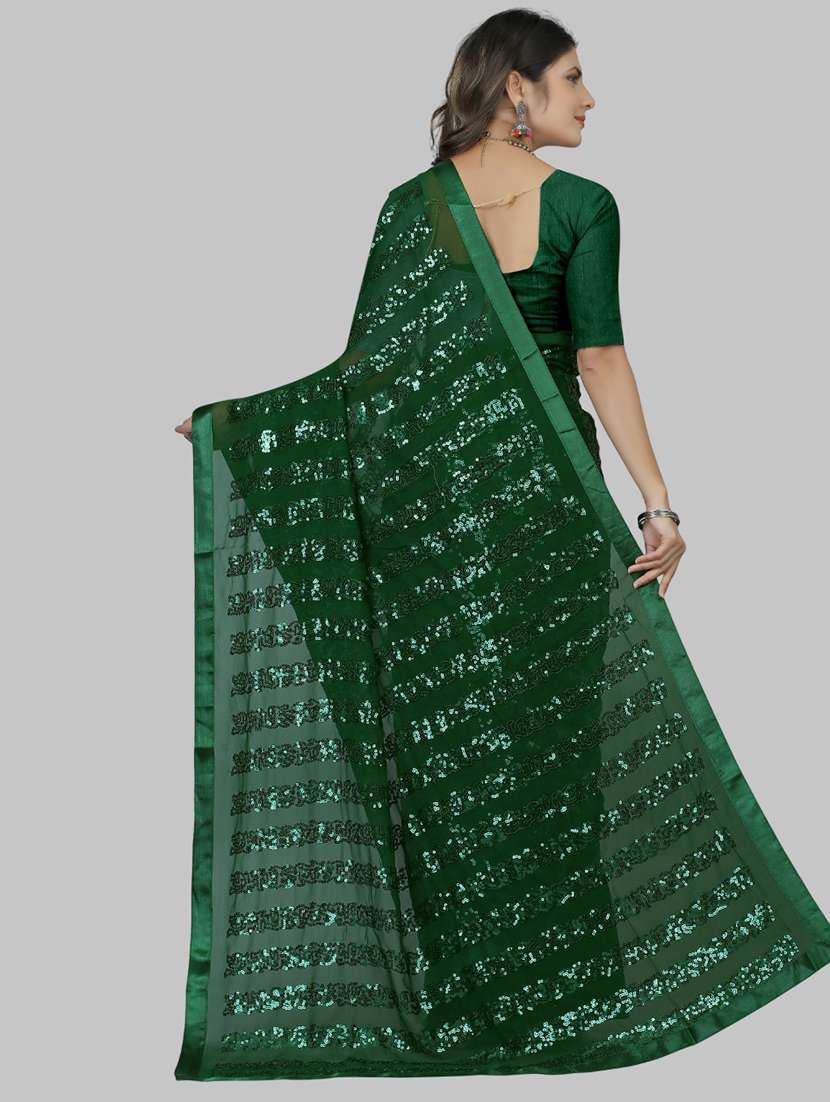 women solid with work embellished saree with blouse - 22103241 -  Standard Image - 2