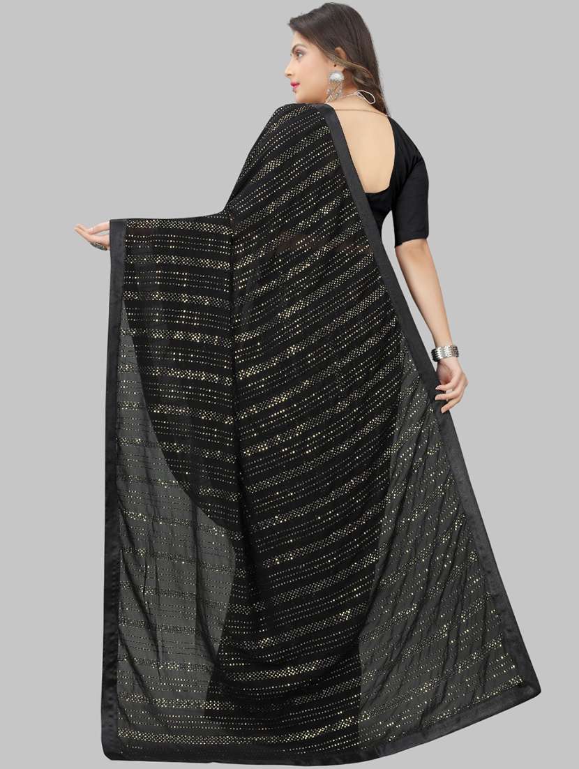 women solid with work embellished saree with blouse - 22103265 - Standard Image - 2