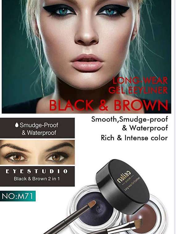 maliao professional long wear black and brown gel eyeliner m71 - 6 g - 22105369 - Standard Image - 2