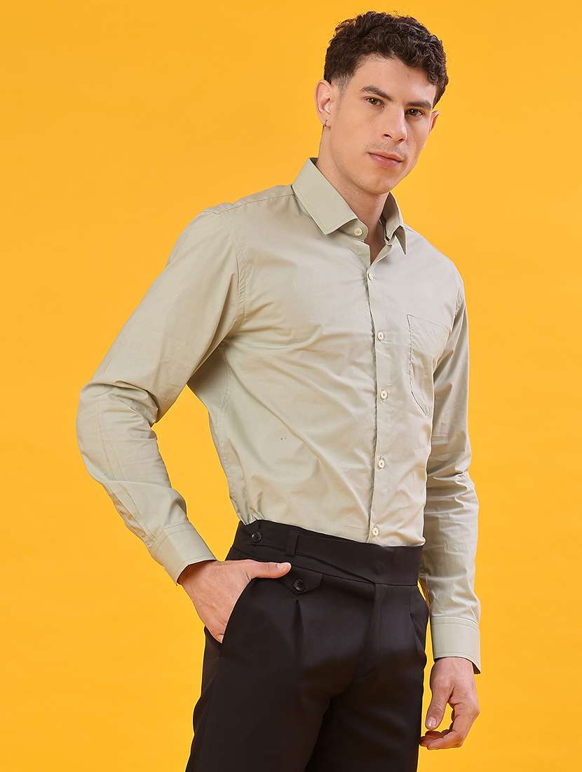 men solid long sleeve regualr fit formal shirt - 22105373 -  Standard Image - 2