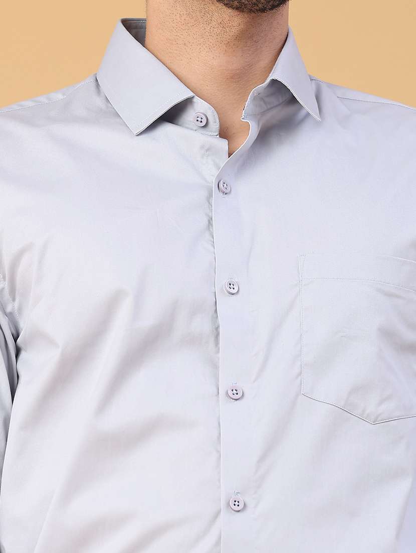 men solid long sleeve slim fit formal shirt - 22105374 -  Standard Image - 2