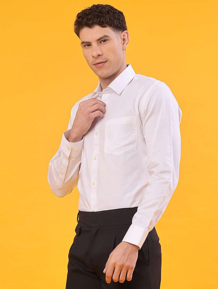 men solid long sleeve regualr fit formal shirt - 22105376 -  Standard Image - 2