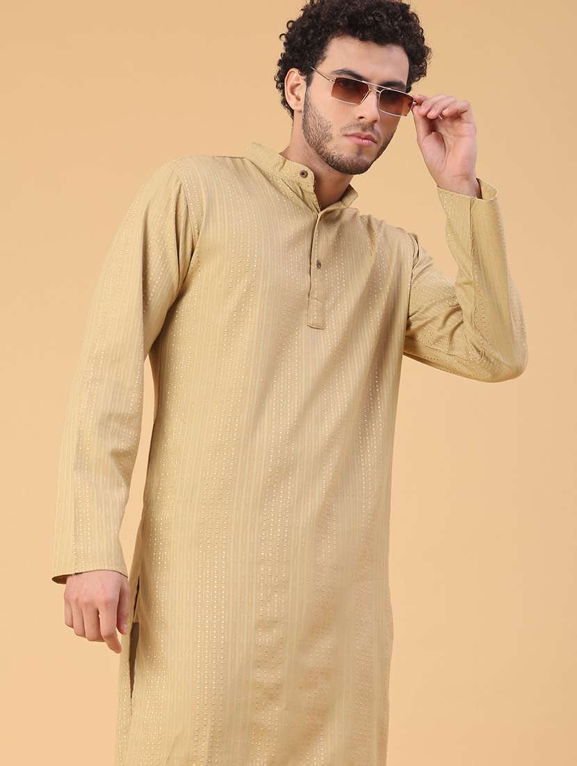 men self design mandarin kurta pyjama ethnic wear set - 22105386 -  Standard Image - 2
