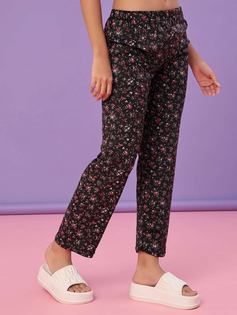 Women Floral Printed Ankle Length Woolen Leggings - 22105417 -  Standard Image - 2