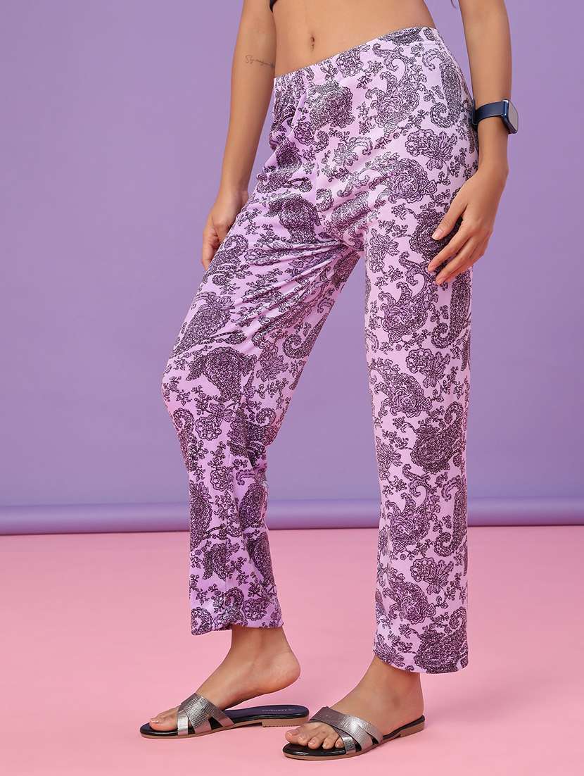 Women Paisley Printed Ankle Length Woolen Leggings - 22105418 -  Standard Image - 2