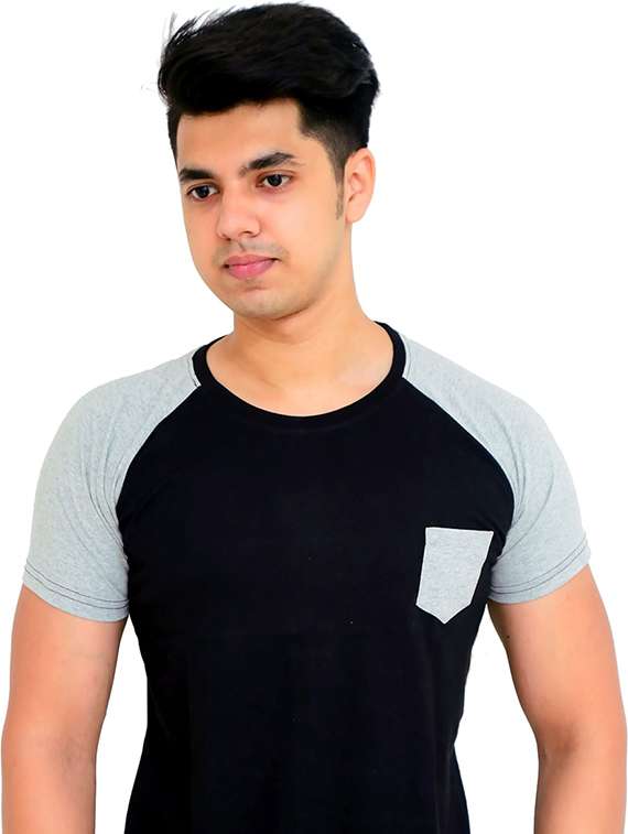 men color block short sleeve regular fit t-shirt - 22105531 - Standard Image - 2