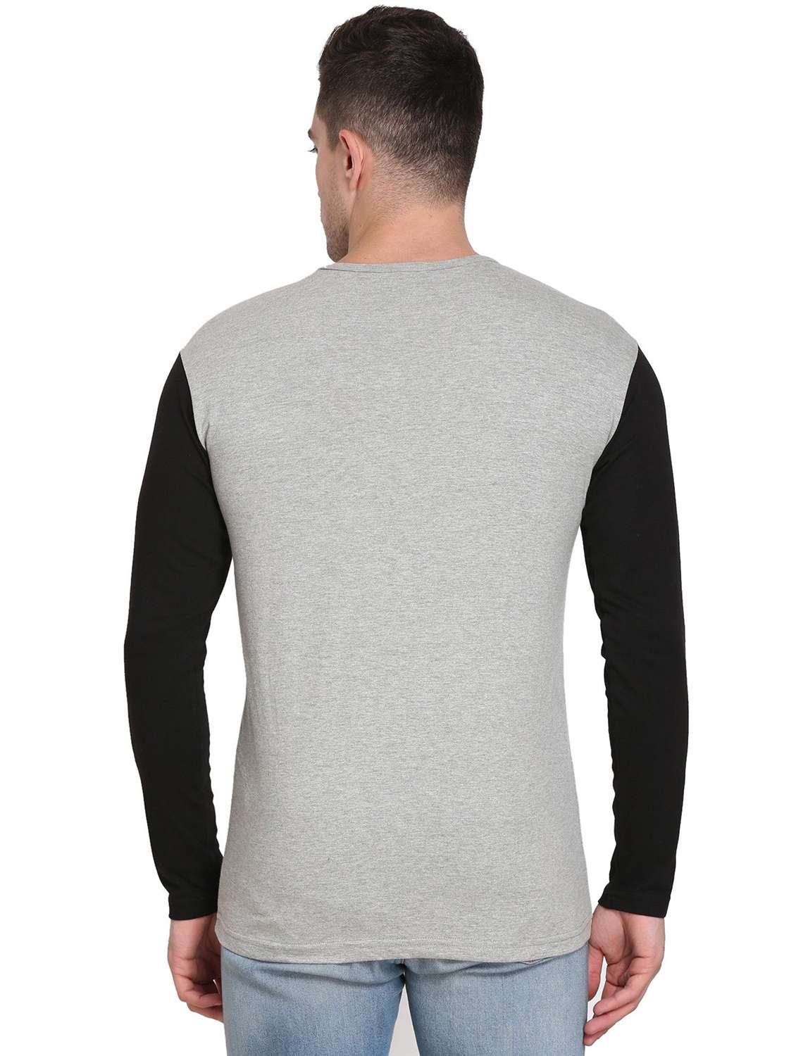men color block long sleeve regular fit t-shirt - 22105590 -  Standard Image - 2