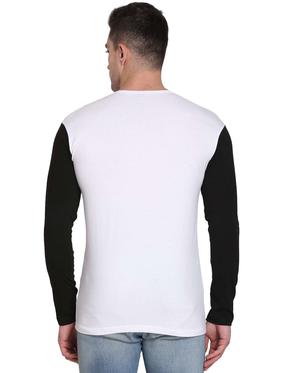men color block long sleeve regular fit t-shirt - 22105591 - Standard Image - 2