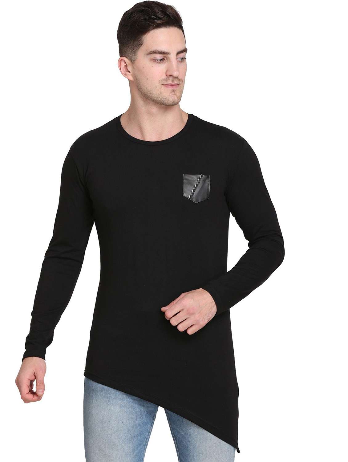 men solid long sleeve regular fit t-shirt - 22105593 - Zoom Image - 0