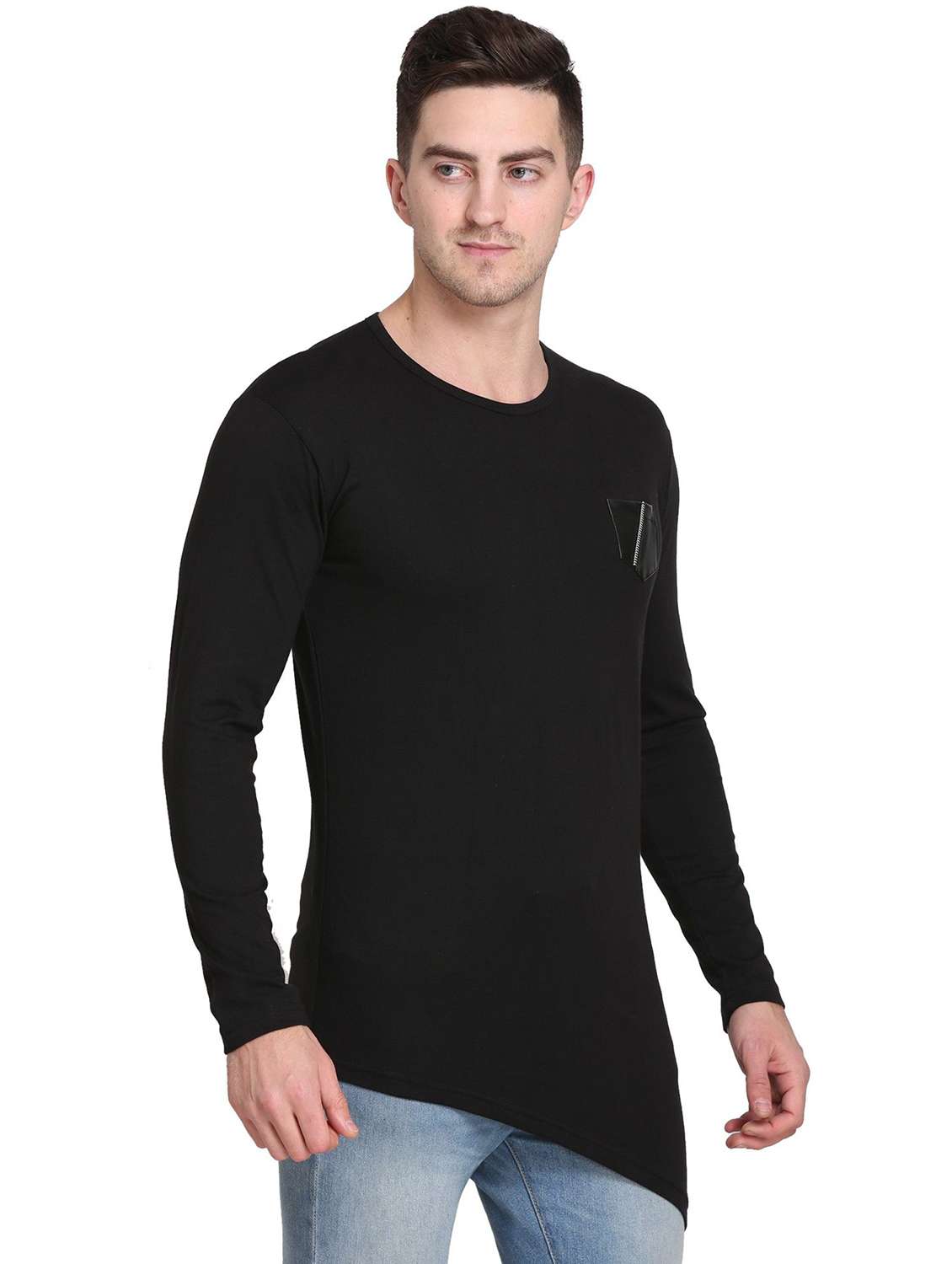 men solid long sleeve regular fit t-shirt - 22105593 - Standard Image - 2