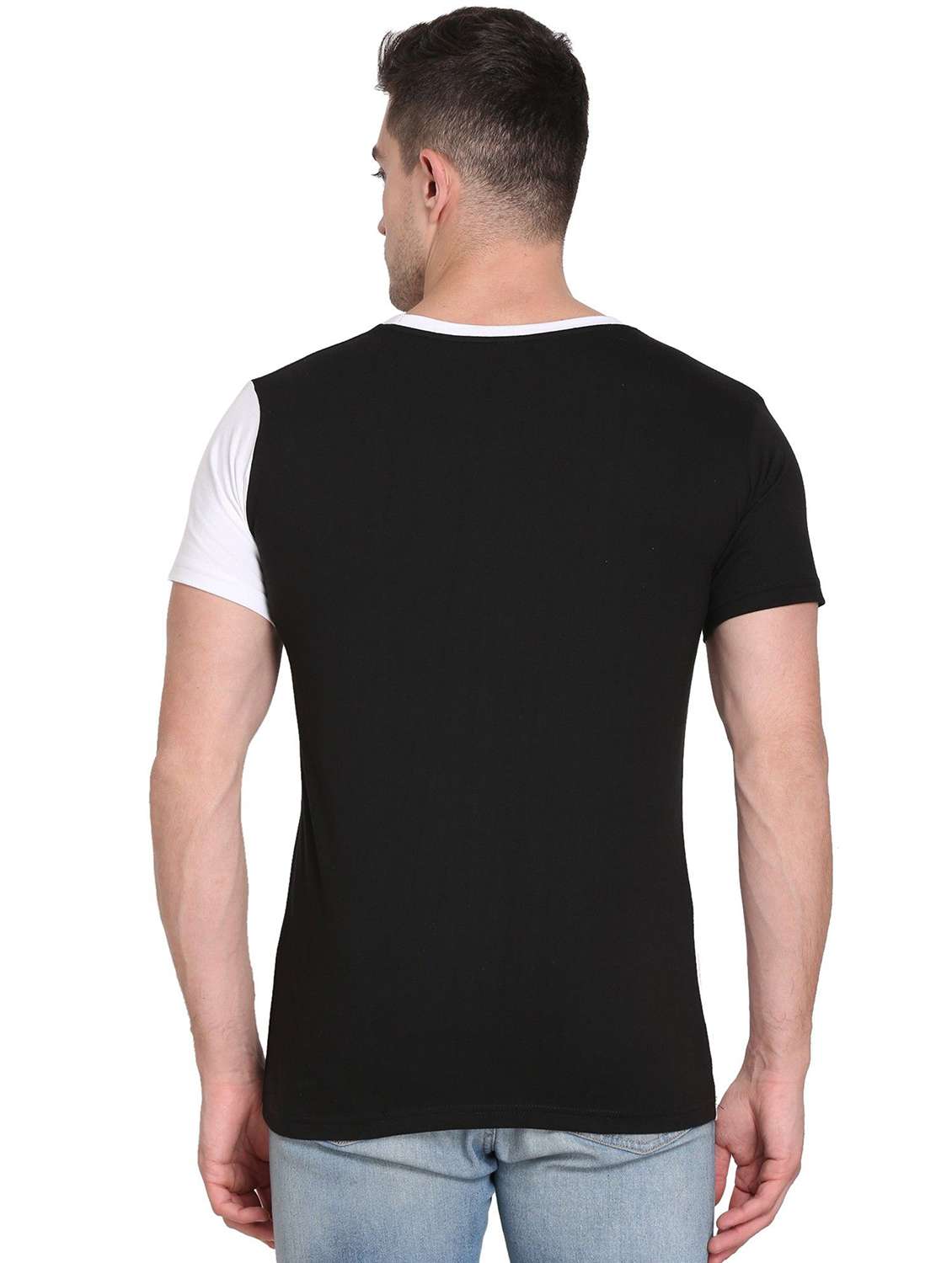 men color block short sleeve regular fit t-shirt - 22105607 - Standard Image - 2