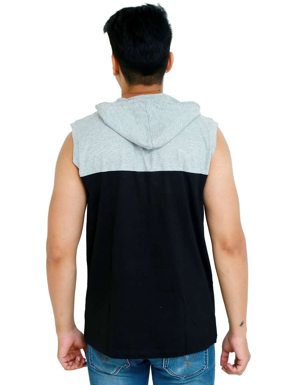 men color block sleeveless regular fit t-shirt - 22105626 - Standard Image - 2