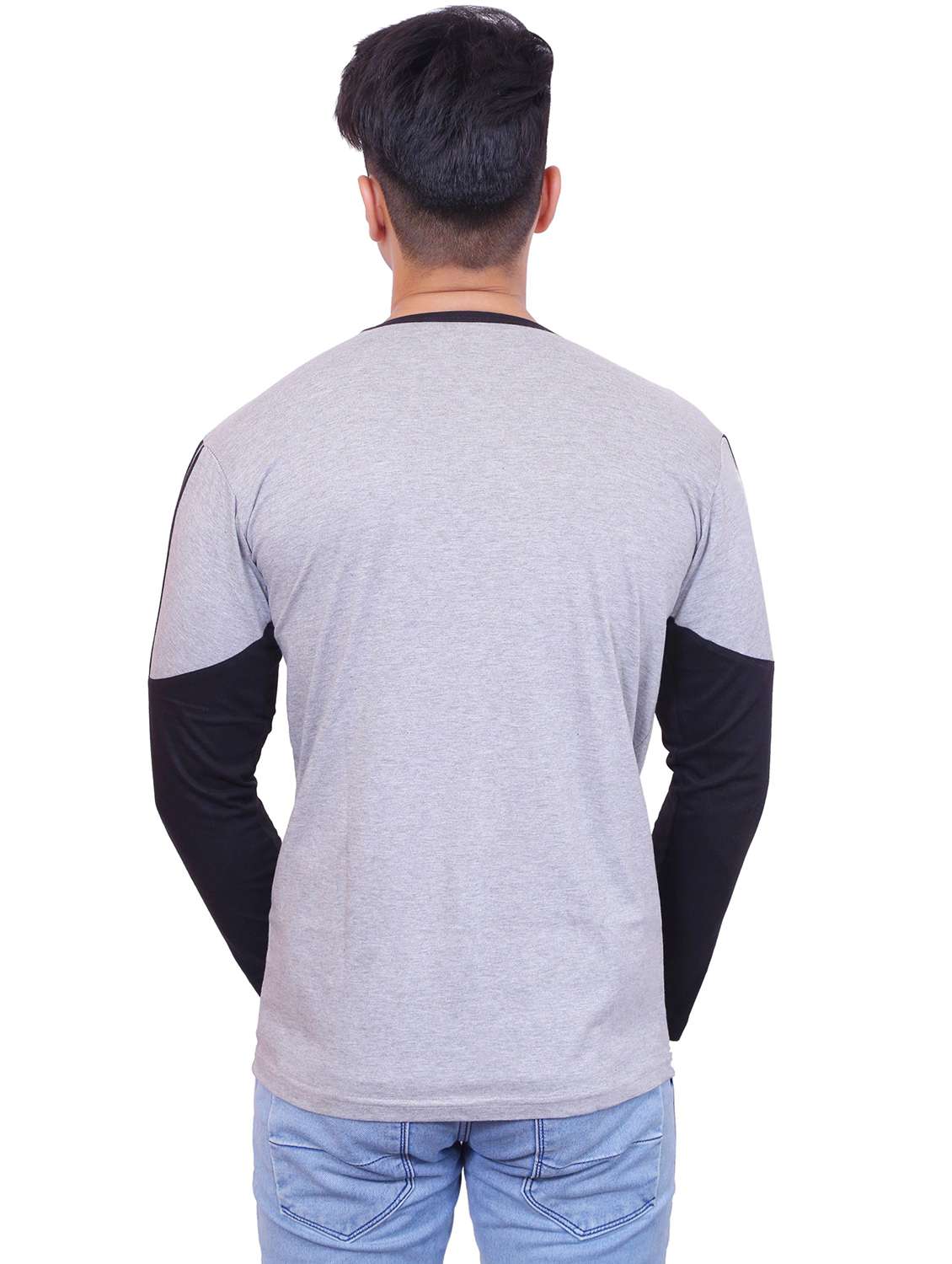 men color block long sleeve regular fit t-shirt - 22105629 -  Standard Image - 2