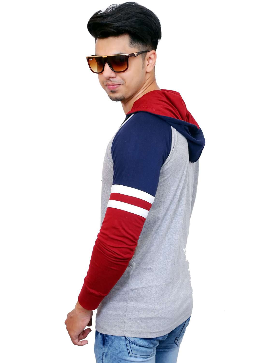 men color block long sleeve regular fit t-shirt - 22105630 -  Standard Image - 2