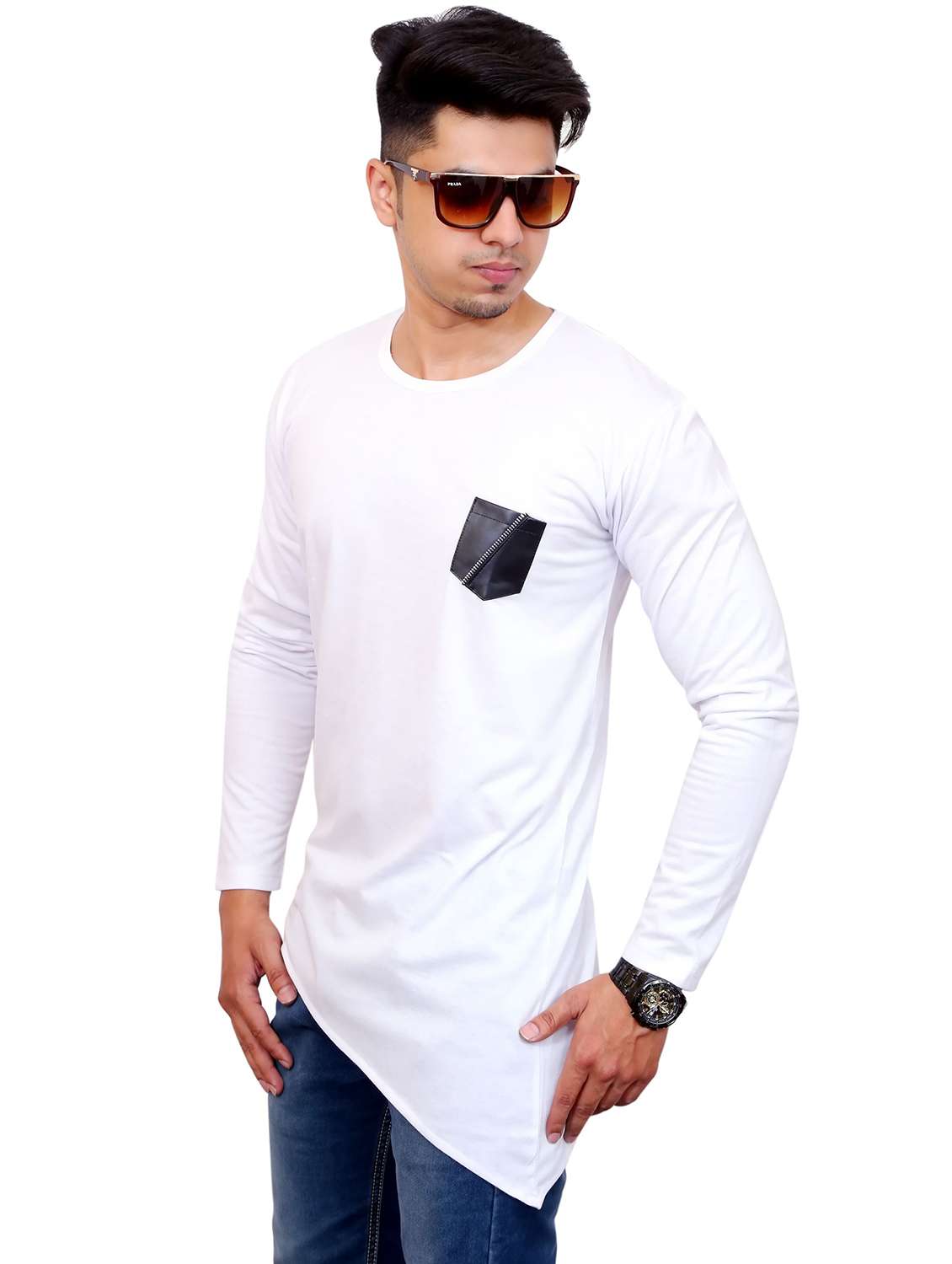 men pack of 2 solid long sleeve t-shirt - 22105735 -  Standard Image - 2