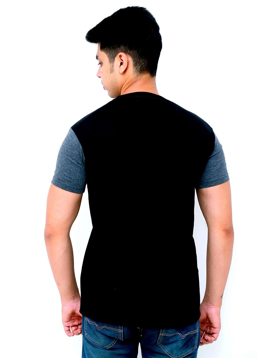men color block short sleeve regular fit t-shirt - 22105852 - Standard Image - 2