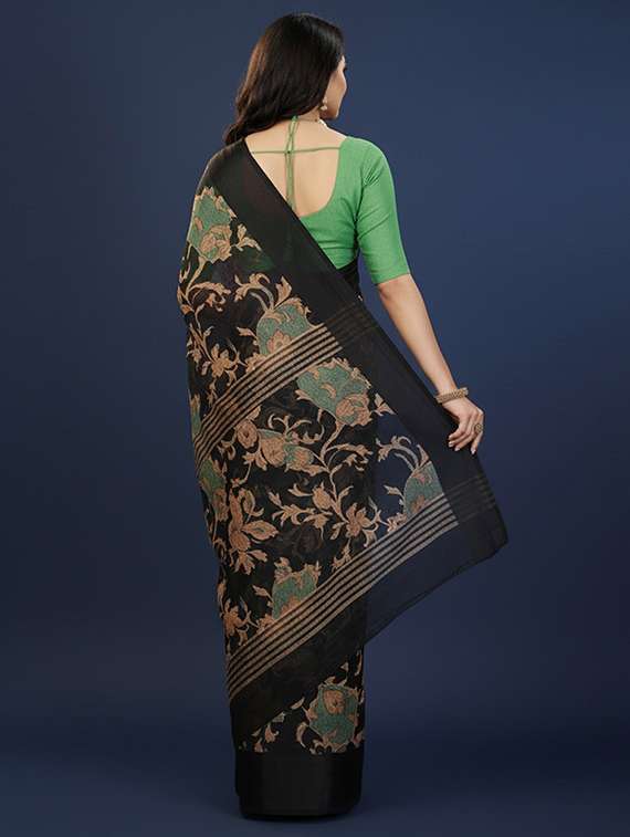 women printed casual wear saree with blouse - 22105951 - Standard Image - 2