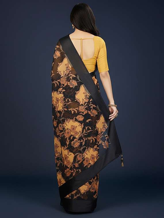 women printed casual wear saree with blouse - 22105952 -  Standard Image - 2