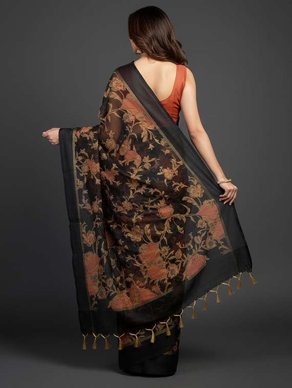 women printed casual wear saree with blouse - 22105954 -  Standard Image - 2
