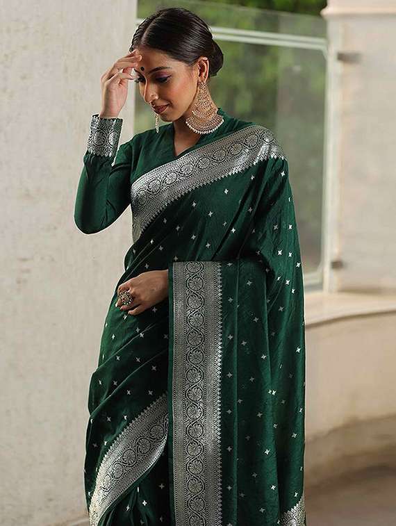 women self design banarasi saree with blouse - 22105968 -  Standard Image - 2
