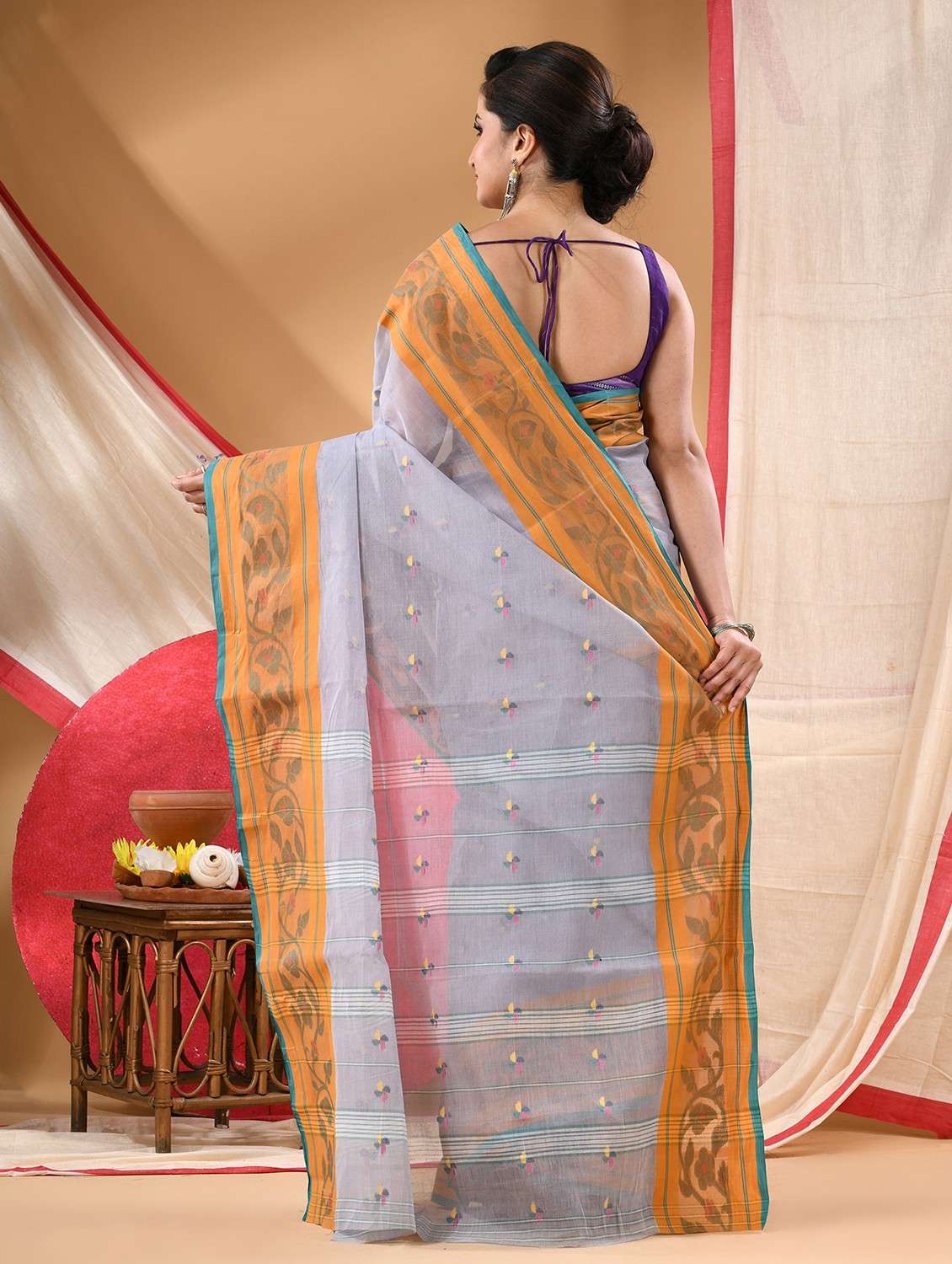 women self design tant saree - 22106013 - Standard Image - 2