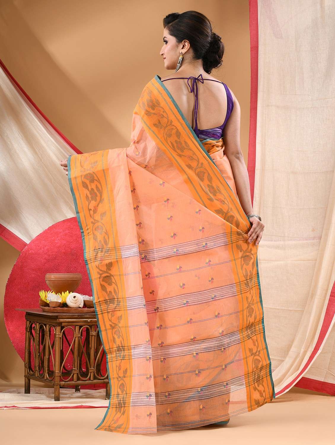 women self design tant saree - 22106014 - Standard Image - 2