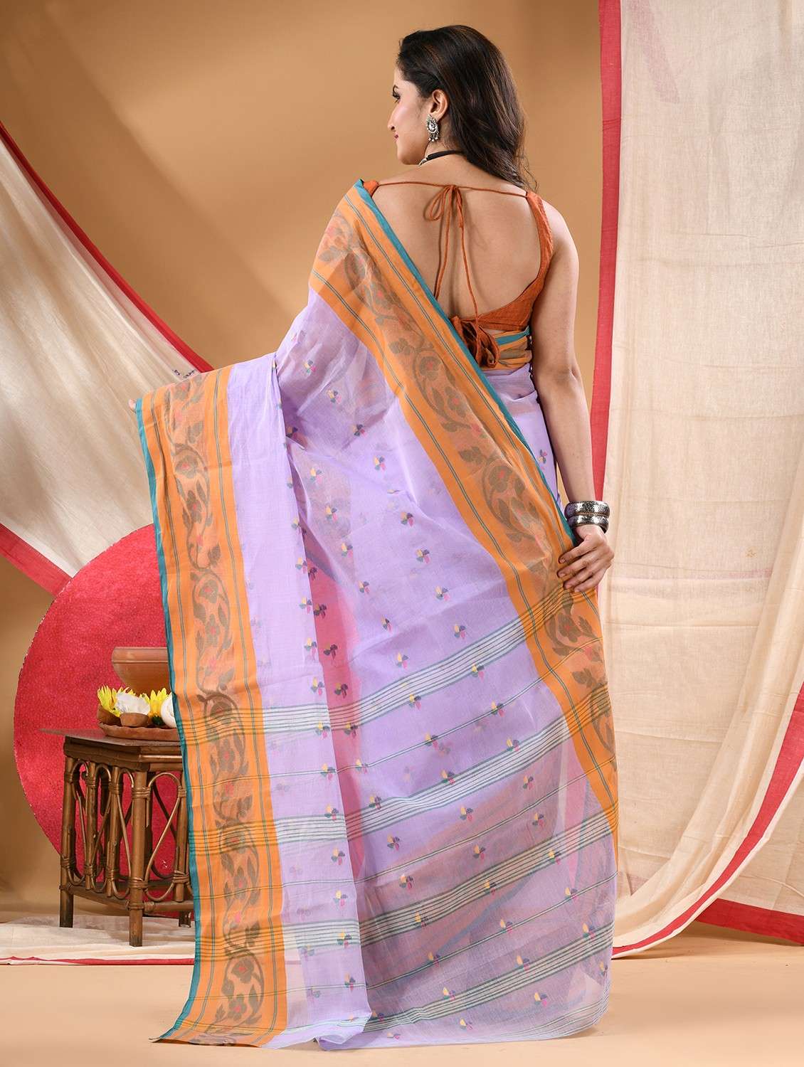 women self design tant saree - 22106015 -  Standard Image - 2