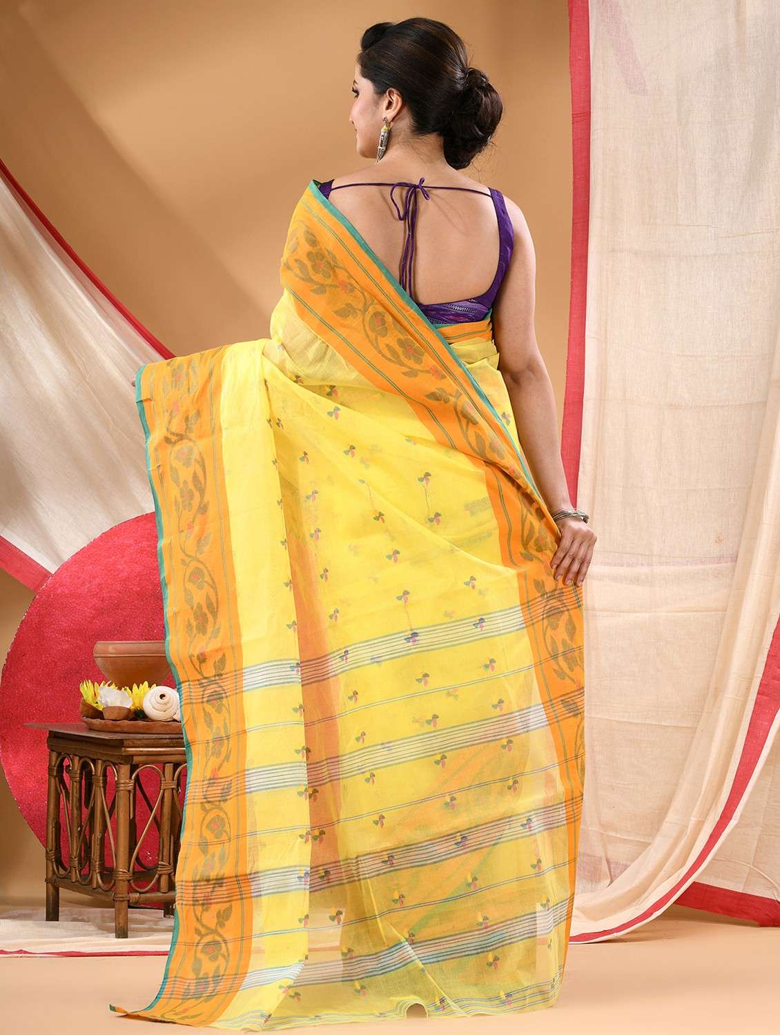 women self design tant saree - 22106016 - Standard Image - 2