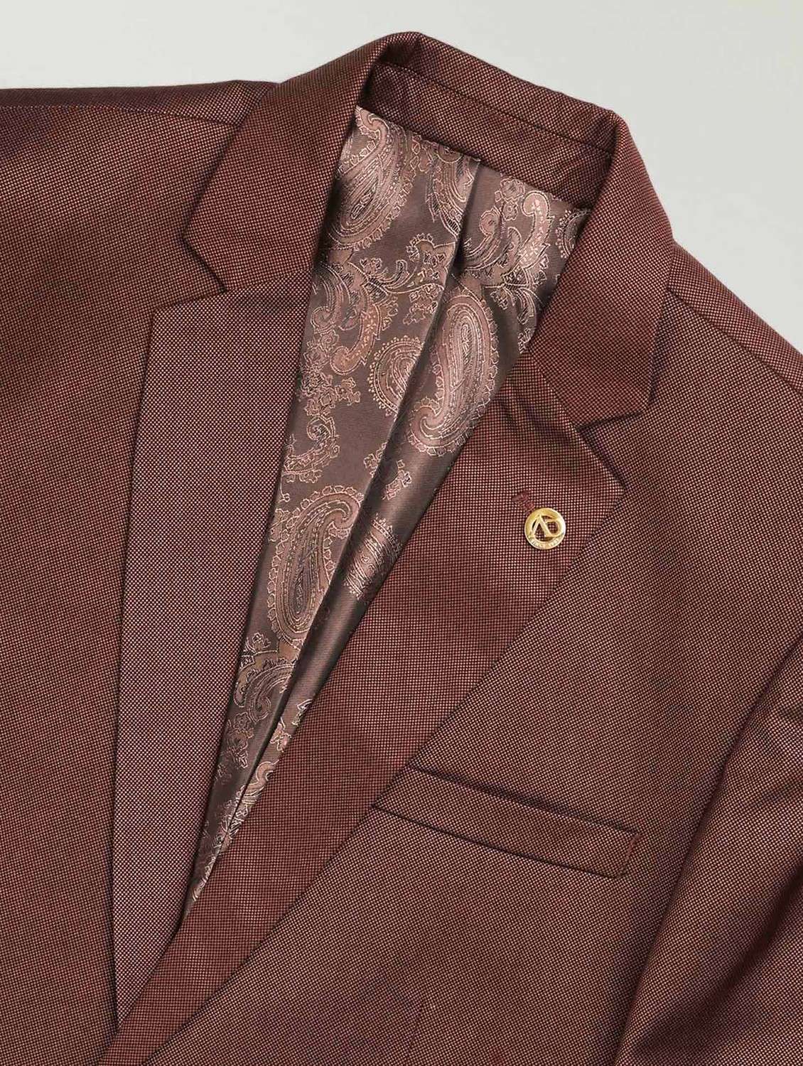 men solid lapel collar 2 piece suit set - 22106058 -  Standard Image - 2