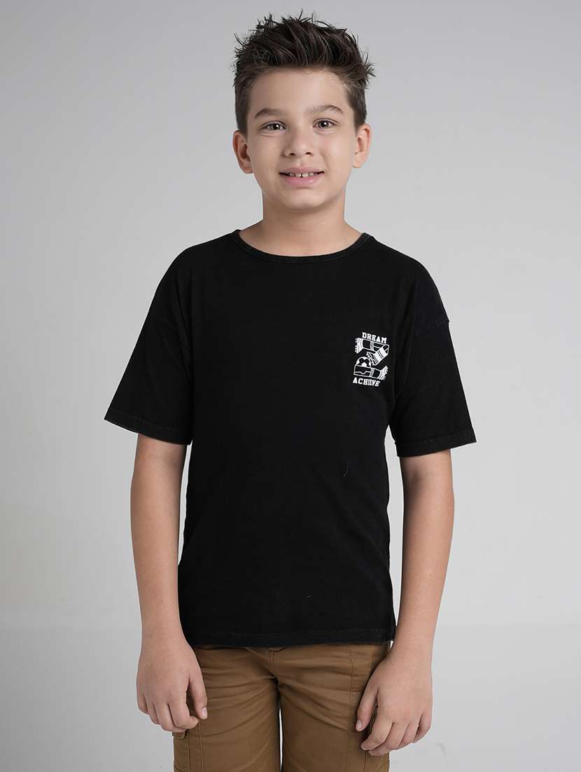 boys front & back print short sleeve t-shirt