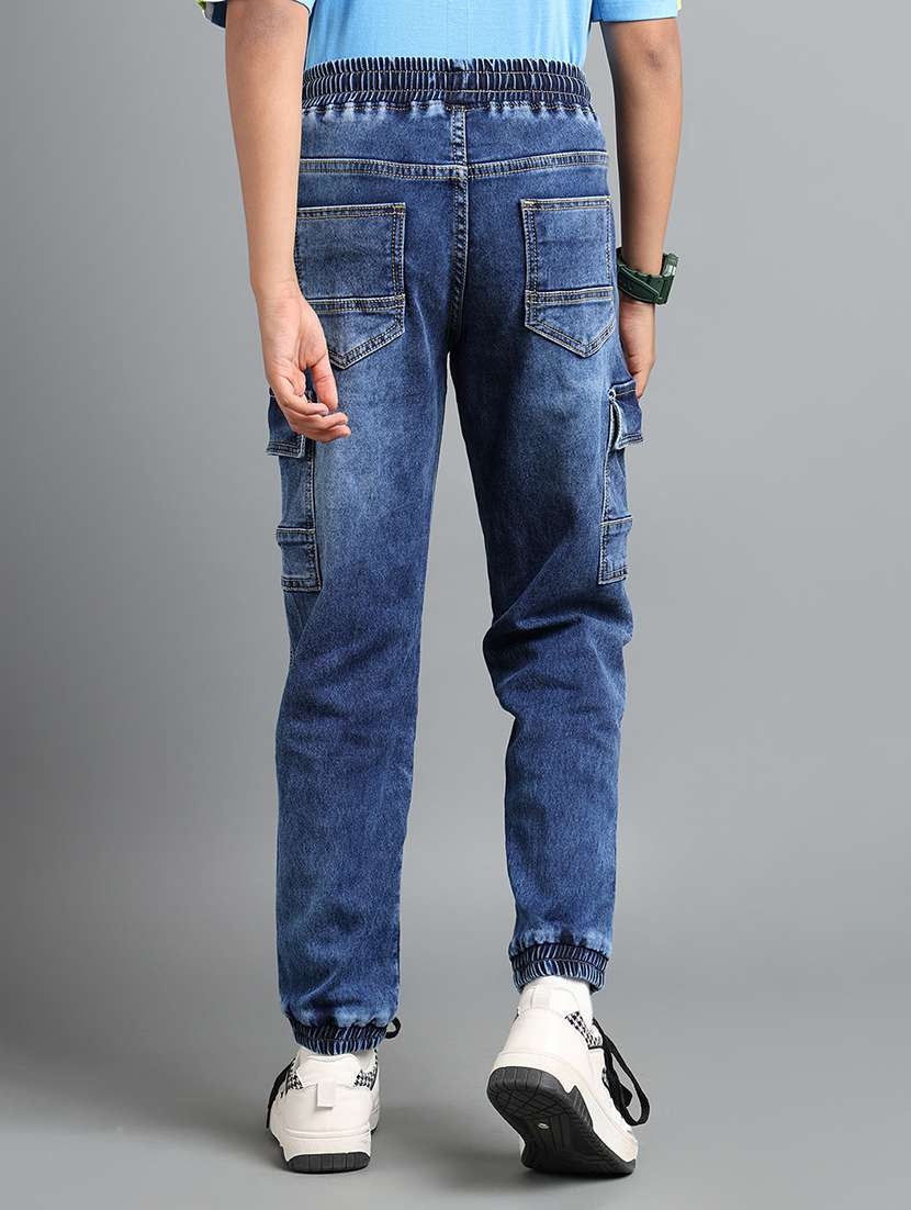 boys solid mid rise cargo - 22106302 -  Standard Image - 2