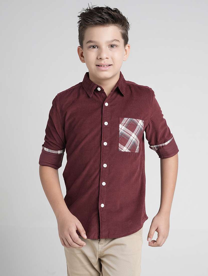 boys collared long sleeve regular fit shirt - 22106314 -  Standard Image - 2