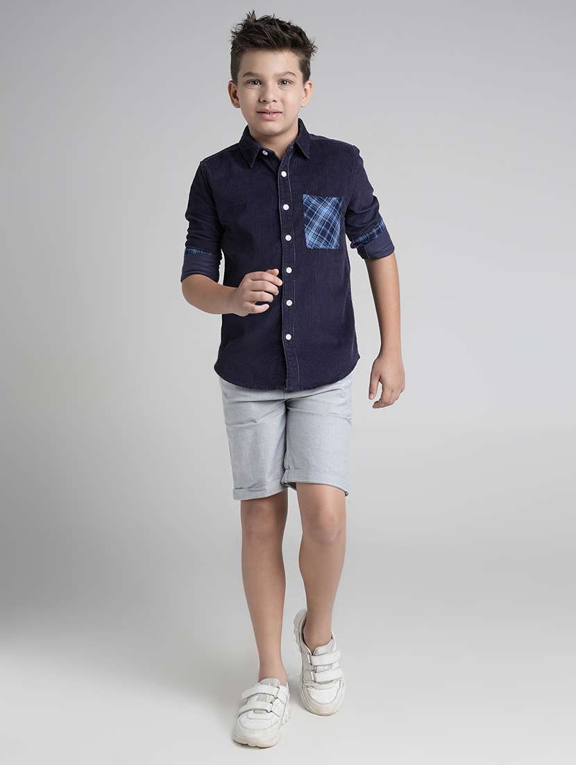 boys collared long sleeve regular fit shirt - 22106315 -  Standard Image - 2