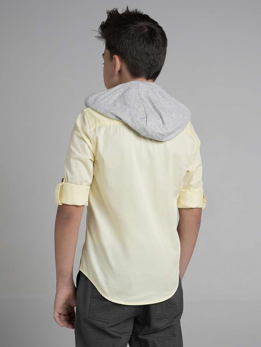 boys hooded long sleeve regular fit shirt - 22106319 -  Standard Image - 2