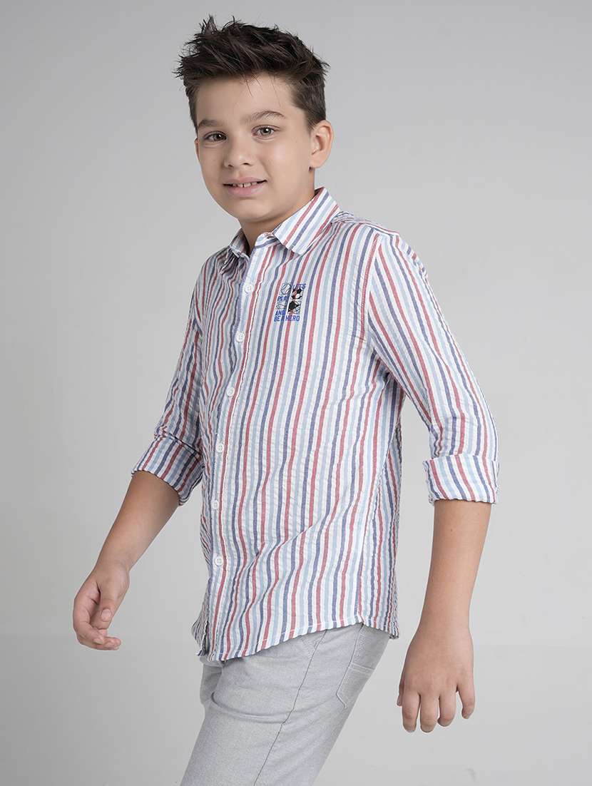 boys collared long sleeve regular fit shirt - 22106325 -  Standard Image - 2