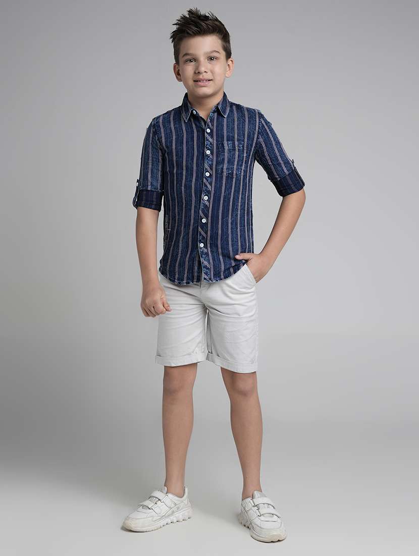 boys collared long sleeve regular fit shirt - 22106328 -  Standard Image - 2