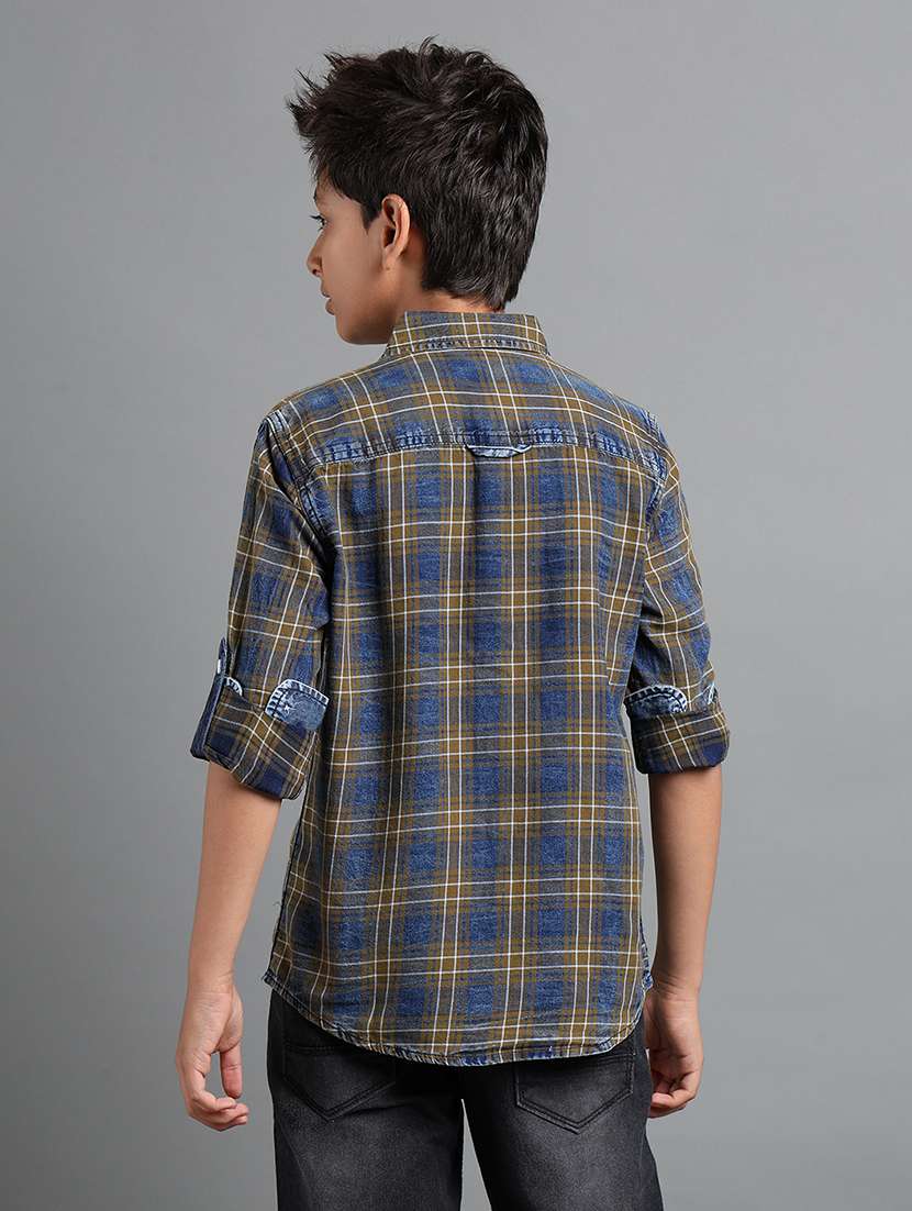 boys collared long sleeve regular fit shirt - 22106330 -  Standard Image - 2