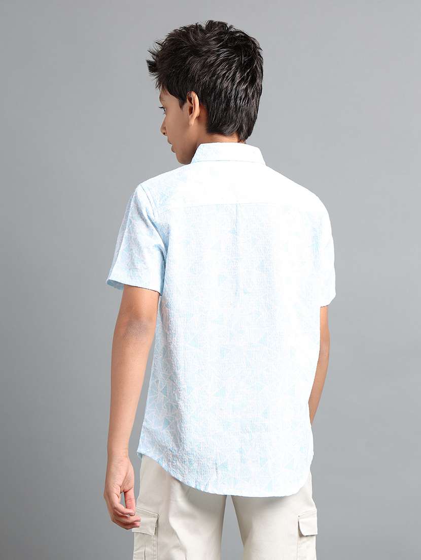 boys printed short sleeve collared shirt - 22106336 -  Standard Image - 2