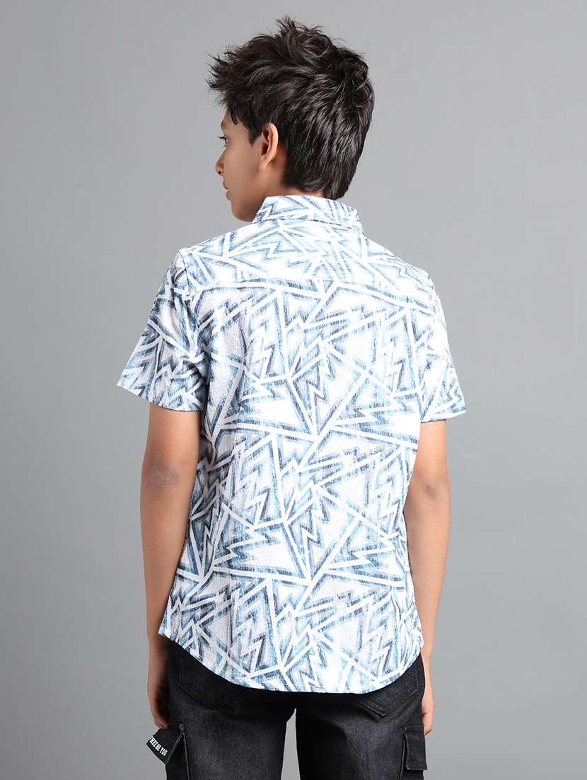 boys printed short sleeve collared shirt - 22106337 -  Standard Image - 2
