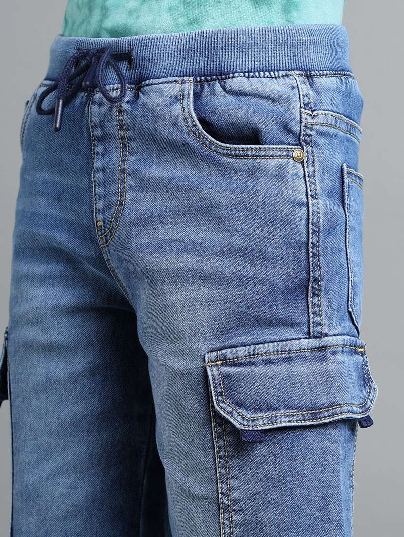 boys solid mid rise cargo shorts  - 22106343 -  Standard Image - 2