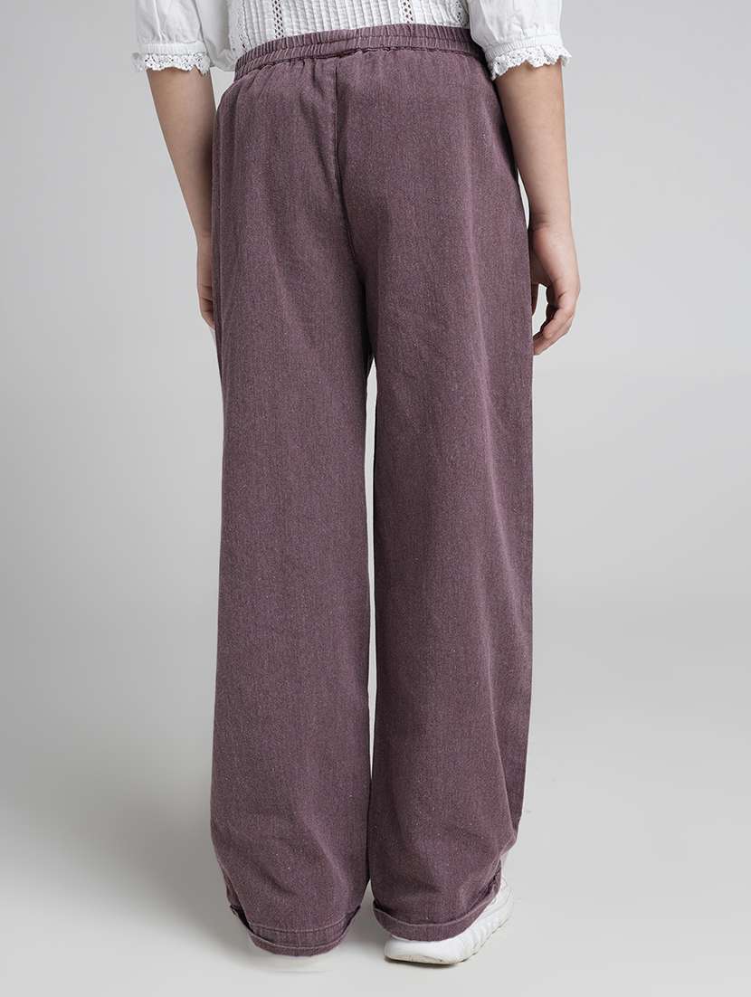 maroon cotton casual trouser - 22106364 -  Standard Image - 2