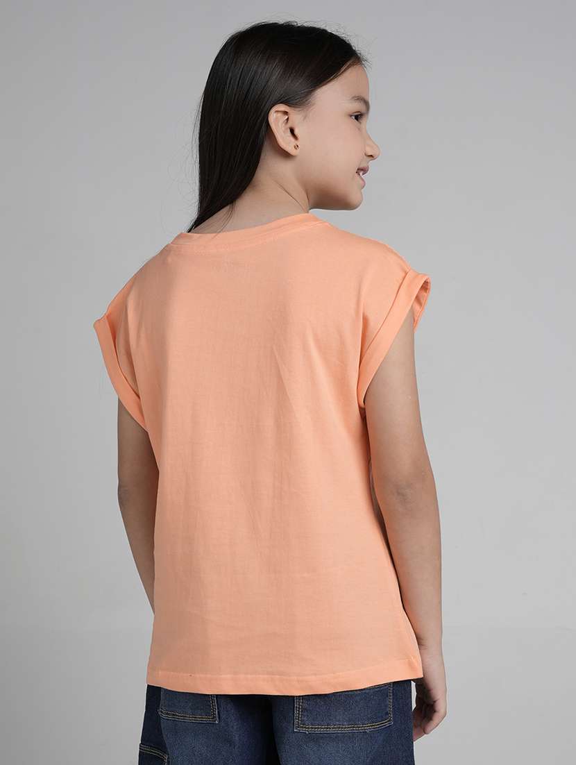 girls printed cap sleeve tee - 22106367 -  Standard Image - 2