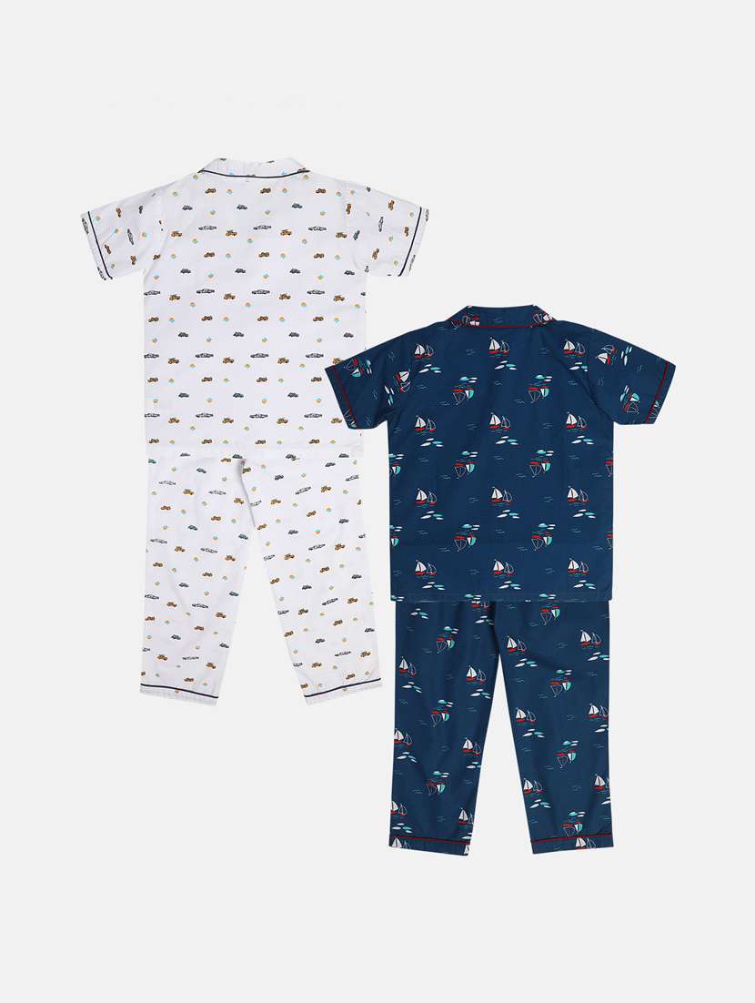 boys pack of 2 printed nightwear pyjama set - 22106452 -  Standard Image - 2
