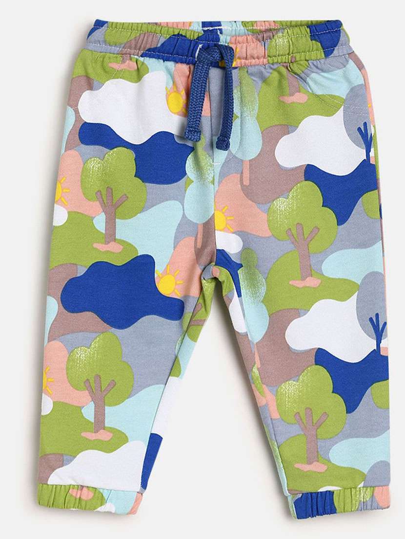 boys printed mid rise jogger