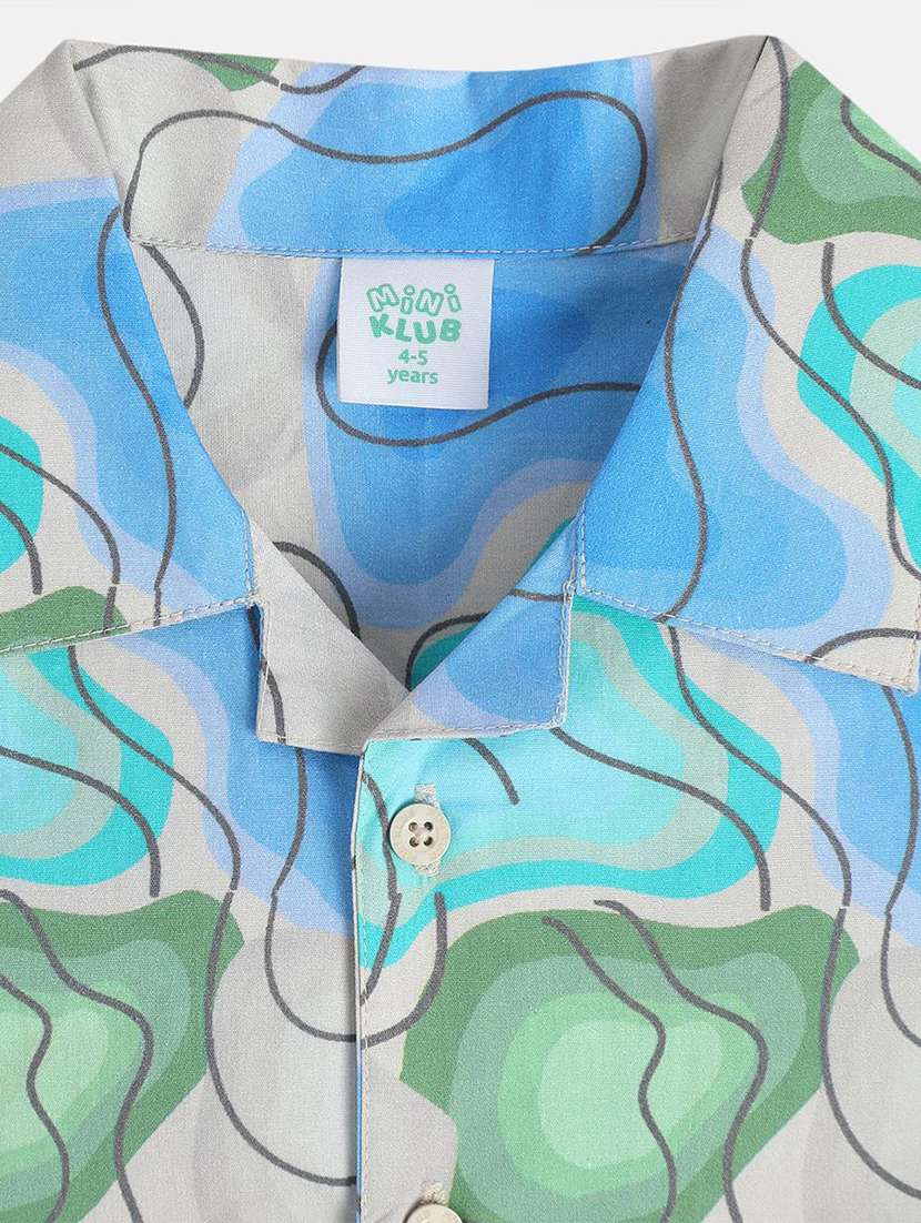 boys printed short sleeve collared shirt - 22106683 -  Standard Image - 2