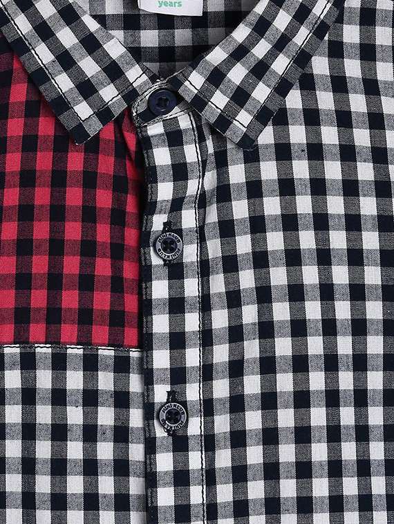boys checkered short sleeve collared shirt - 22106710 -  Standard Image - 2