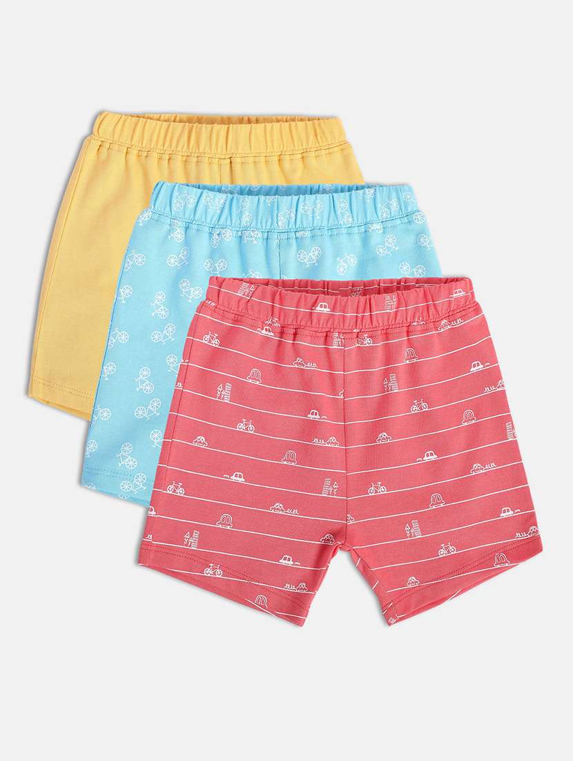 boys pack of 3 printed mid rise shorts - 22106716 -  Standard Image - 2