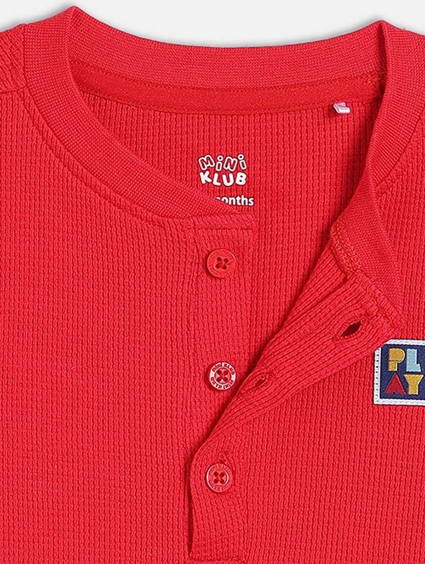 boys red solid long sleeve t-shirt - 22106885 -  Standard Image - 2