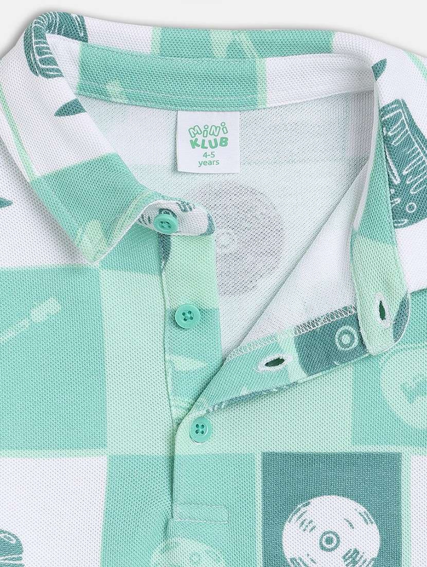 boys printed short sleeve polo t-shirt - 22107018 -  Standard Image - 2