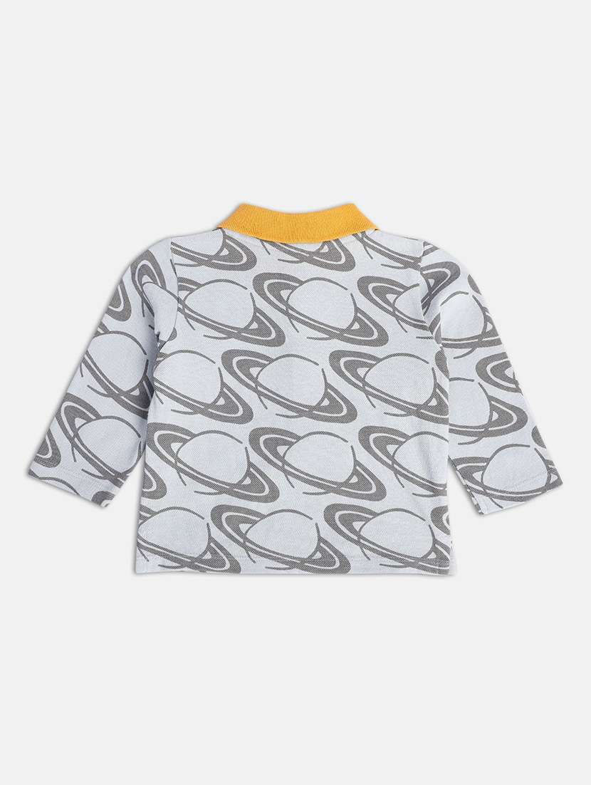 boys printed long sleeve polo t-shirt - 22107034 -  Standard Image - 2